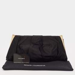 Dolce & Gabbana Black Satin Miss Lady Clutch