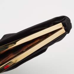 Dolce & Gabbana Black Satin Miss Lady Clutch