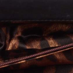 Dolce & Gabbana Black Satin Miss Lady Clutch