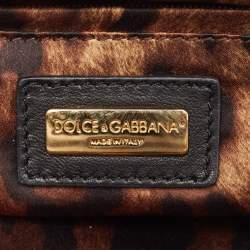 Dolce & Gabbana Black Satin Miss Lady Clutch