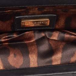 Dolce & Gabbana Black Satin Miss Lady Clutch