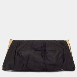 Dolce & Gabbana Black Satin Miss Lady Clutch