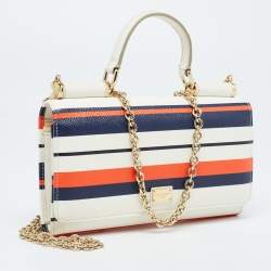 مملوكة مسبقًا Dolce & Gabbana Multicolor Leather Sicily Wallet on Chain