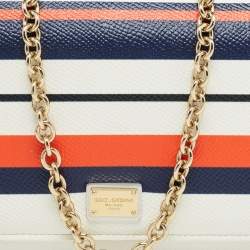 مملوكة مسبقًا Dolce & Gabbana Multicolor Leather Sicily Wallet on Chain