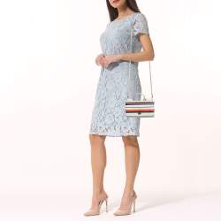 مملوكة مسبقًا Dolce & Gabbana Multicolor Leather Sicily Wallet on Chain