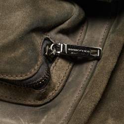Pre Owned Dolce & Gabbana Grey Suede Miss Pocket Tote