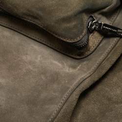 Pre Owned Dolce & Gabbana Grey Suede Miss Pocket Tote