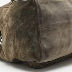 Pre Owned Dolce & Gabbana Grey Suede Miss Pocket Tote