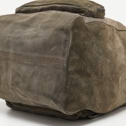Pre Owned Dolce & Gabbana Grey Suede Miss Pocket Tote