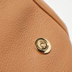 Pre Owned Dolce & Gabbana Brown Leather Large Miss Sicily Top Handle Bag