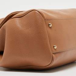 Pre Owned Dolce & Gabbana Brown Leather Large Miss Sicily Top Handle Bag