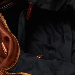 Dolce & Gabbana Tan Leather Double Pocket Weekender Bag