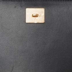 Pre Owned Dolce & Gabbana Maroon Quilted Velvet Devotion Chain Shoulder Bag