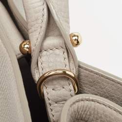 Pre Owned Dolce & Gabbana Grey Leather Top Handle Bag
