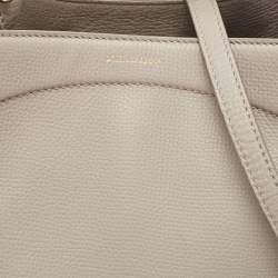 Pre Owned Dolce & Gabbana Grey Leather Top Handle Bag