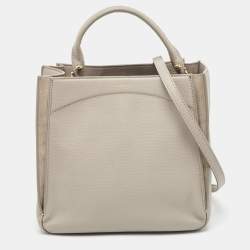 Pre Owned Dolce & Gabbana Grey Leather Top Handle Bag