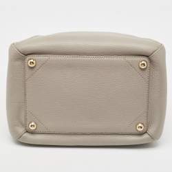 Pre Owned Dolce & Gabbana Grey Leather Top Handle Bag