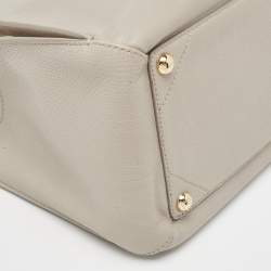Pre Owned Dolce & Gabbana Grey Leather Top Handle Bag
