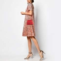 Dolce & Gabbana Red Leather Mini Miss Sicily Top Handle Bag
