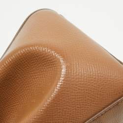 Pre Owned Dolce & Gabbana Brown Leather Small Miss Sicily Top Handle Bag