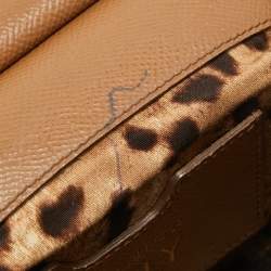 Pre Owned Dolce & Gabbana Brown Leather Small Miss Sicily Top Handle Bag