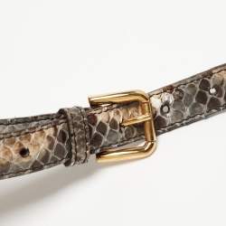 Pre Owned Dolce & Gabbana Multicolor Leather,Sequins and Python Large Miss Sicily Top Handle Bag