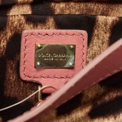 Pre Owned Dolce & Gabbana Multicolor Floral Print Fabric and Leather Tapestry Lock Top Handle Bag