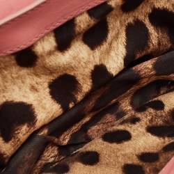 Pre Owned Dolce & Gabbana Multicolor Floral Print Fabric and Leather Tapestry Lock Top Handle Bag