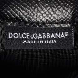Pre Owned Dolce & Gabbana Black Leather Zip Around Wallet