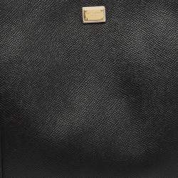 Pre Owned Dolce & Gabbana Black Leather Miss Escape Shopper Tote