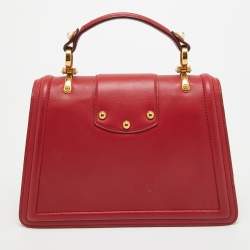 Dolce & Gabbana Red Leather DG Amore Top Handle Bag