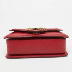 Dolce & Gabbana Red Leather DG Amore Top Handle Bag