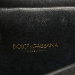 Pre Owned Dolce & Gabbana Black Leather Devotion Belt Bag