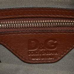 Pre Owned D&G Multicolor Fabric and Leather Ania Disney Wristlet Pouch