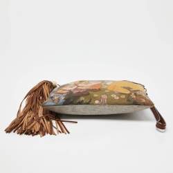 Pre Owned D&G Multicolor Fabric and Leather Ania Disney Wristlet Pouch