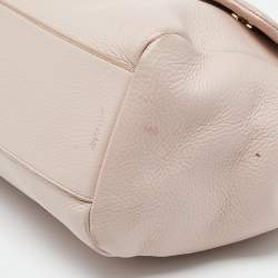 Pre Owned Dolce & Gabbana Pink Leather Large Miss Sicily Top Handle Bag