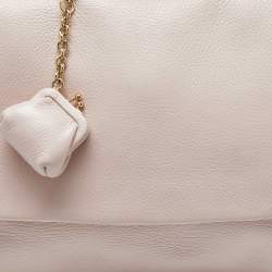 Pre Owned Dolce & Gabbana Pink Leather Large Miss Sicily Top Handle Bag