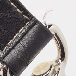 Pre Owned Dolce & Gabbana Black Leather Ruffle Miss Brooke Bag