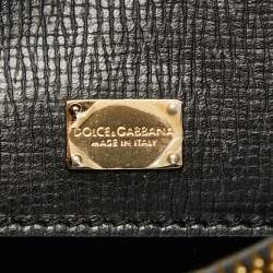 Pre Owned Dolce & Gabbana Tricolor Lizard Embossed Leather Zip Tote