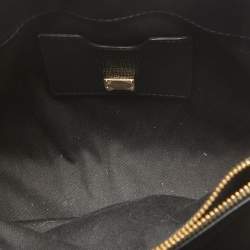 Pre Owned Dolce & Gabbana Tricolor Lizard Embossed Leather Zip Tote