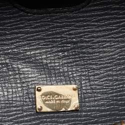 Pre Owned Dolce & Gabbana Tricolor Lizard Embossed Leather and Snakeskin Tote
