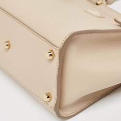 Dolce & Gabbana Beige Leather Mini Sicily 62 Tote 