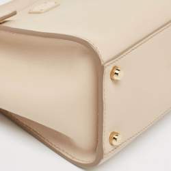 Dolce & Gabbana Beige Leather Mini Sicily 62 Tote 