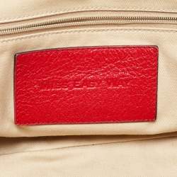 Pre Owned Dolce & Gabbana Red Leather Miss Easy Way Satchel