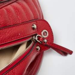 Pre Owned Dolce & Gabbana Red Leather Miss Easy Way Satchel