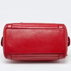 Pre Owned Dolce & Gabbana Red Leather Miss Easy Way Satchel
