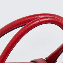 Pre Owned Dolce & Gabbana Red Leather Miss Easy Way Satchel