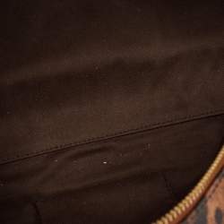 Pre Owned Dolce & Gabbana Brown/Black Leopard Print Coated Canvas and Leather Satchel