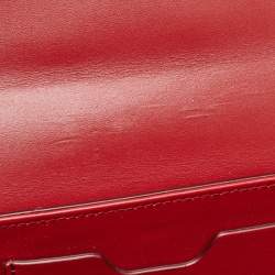 Pre Owned Dolce & Gabbana Red Leather DG Girls Phone Bag