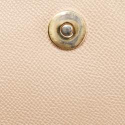 Pre Owned Dolce & Gabbana Beige Leather Medium Miss Sicily Top Handle Bag